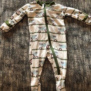 Kickee Pants Zipper Farm/Tractor PJs NB